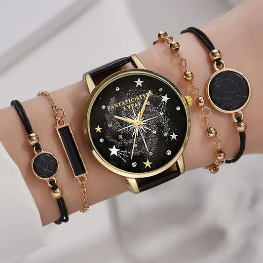 Transform Your Style with Lvpai's 5pc Bracelet Watch Set